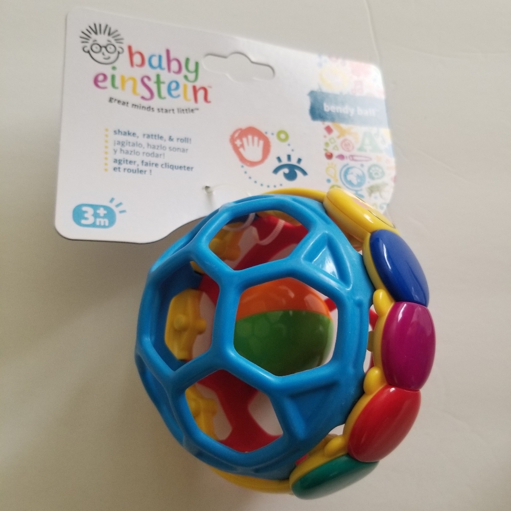 Baby Einstein Bendy Ball Rattle Toy, Ages 3M+ 2pck - Picture 3 of 7